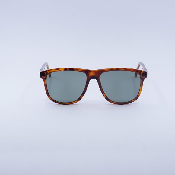 Saint Laurent SL334 003 Sunglasses Havana Aviator Frame, Green Lenses - Picture 2 of 10